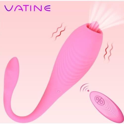 VATINE 7 Mode Oral Sex Vibrator Tongue Vibrating Female Nipple Sucking Sex Toys For Women Clitoris Stimulator Oral Licking