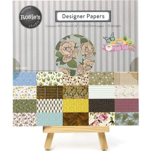 YPP CRAFT 40pcs 6" Single-side Printed Flowers pattern creative papercraft art paper handmade scrapbooking kit set books