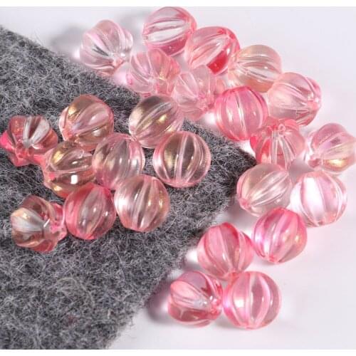 10Pcs/Bag Pumpkin Glass Beads Czech Loose Beads Antique Hairpin Decoration DIY Material Handmade Bracelet Accessories Material