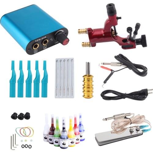 11PCS Tattoo Kit Dragonfly machine Tattoo motor machine safety Tattoo power hook line Tattoo Machines Gun Body Art Tools Set