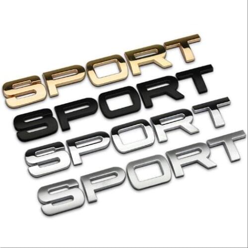 1X sport car emblem stick SPORT Lettering Emblem Badge Stickers Decal 4 color Car Styling