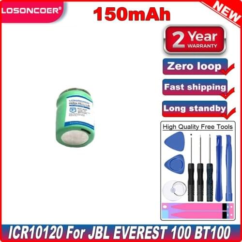 LOSONCOER ICR10120 W295BT Battery 150mah For JBL EVEREST 100 BT100 Wireless Headset