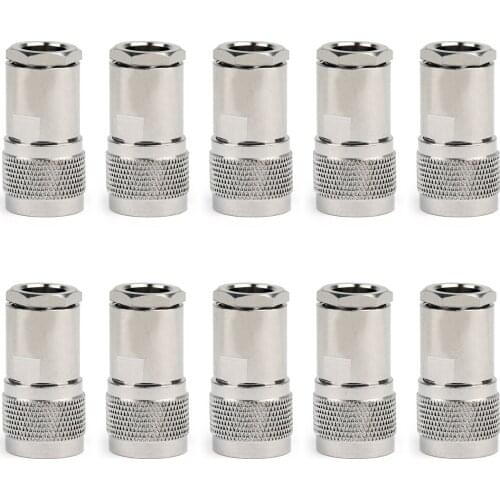 Artudatech 10PCS N Clamp Plug Male RF Coaxial Connector Cable For LMR400 RG8 RG213 Jack Parts