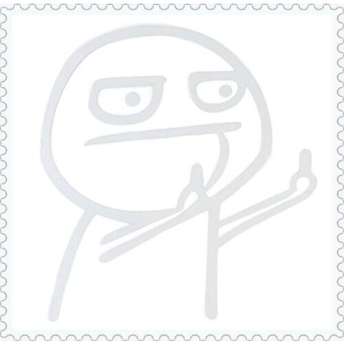 Car Accessories Cartoon Funny Middle Finger Stickers modeling for Subaru XV WRX Tribeca G4e B9 R1 VIZIV Outback Baja B5-TPH