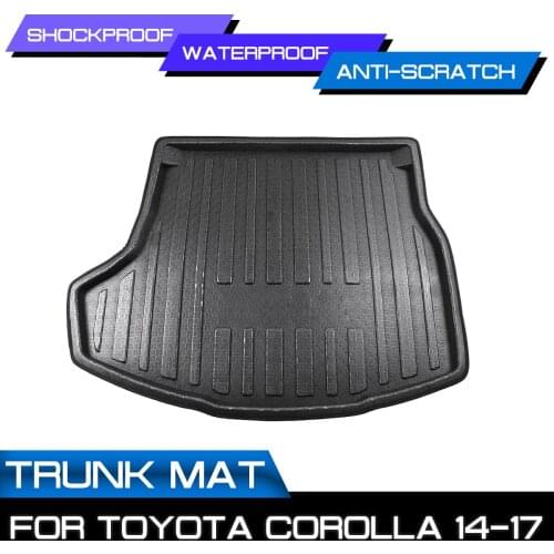 Car Floor Mat Carpet For TOYOTA COROLLA 2014 2015 2016 2017 Rear Trunk Anti-mud Cover