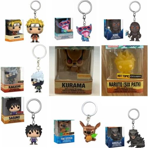 Narutoes six path narutoes model ornaments kakashi stitch Series collection keychain kong godzilla pendant with retail box
