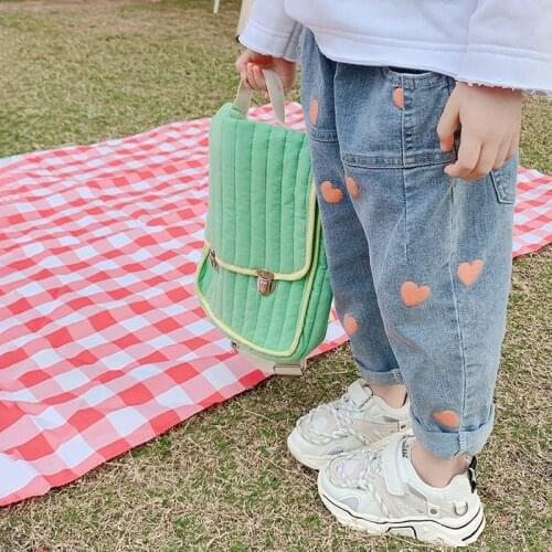 Crawler Children 2021 Autumn Clothes Childrens Wear Girls' Jeans Baby Leisure Western Style Crawler Spring and Autumn