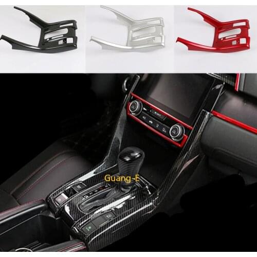 For Honda civic 10th sedan 2016 2017 2018 2019 Car Inner Middle Handbrake Gear Shift Stall Paddle Cup Switch Armrest Frame Trim