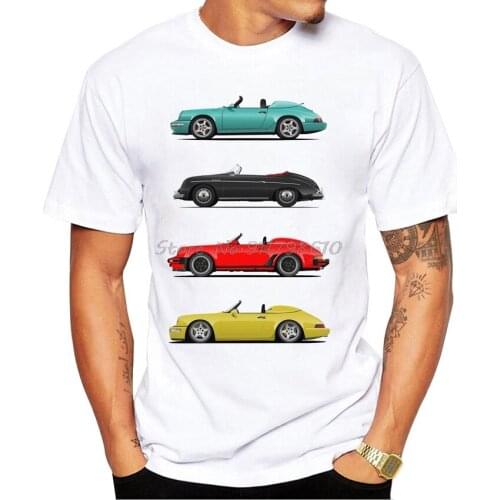 Hip Hop Street Old Classic Speedsters Car Print T-Shirt Vintage Fashion Men Short Sleeve Funny Boy Casual Tops Man Tee Shirt