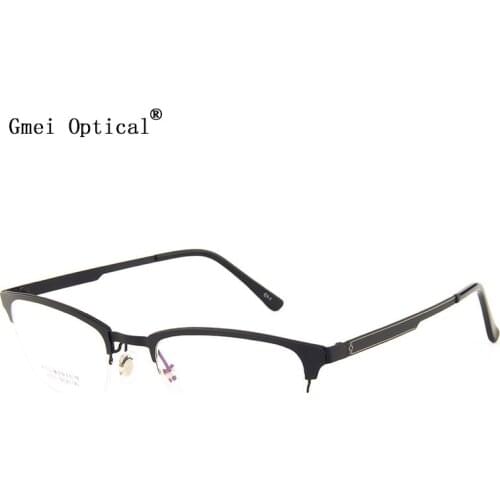 Gmei Optical LF2001 Metal Semi-Rimless Frame Eyeglasses for Women and Men Eyewear Spectacles