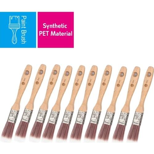 Paint Brushes 1 Inch Synthetic Bristle Beech Wooden Handle DIY Art Paint Application Painting Supplies
