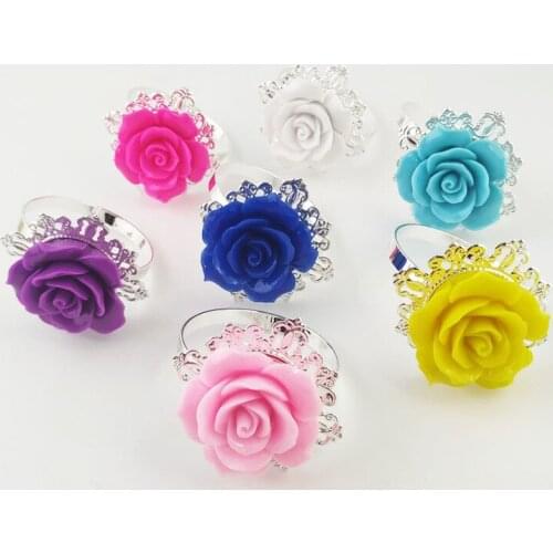 10Pcs Napkin Rings flower Buckles Wedding Celebrations Birthday PartiesRoses DIY Hand-Made Decorative Crafts Table Decoration