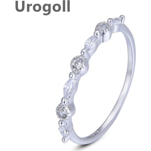 Fashion Women Gift Pure 925 Sterling Silver Jewelry Anniversary Party Ring Shining Cubic Zirconia Jewelry Style Rings For Girl