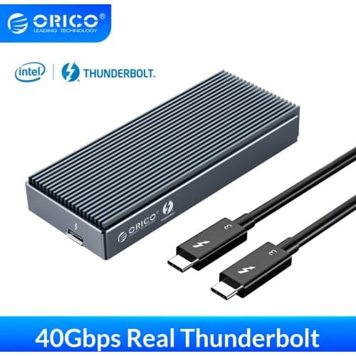 ORICO Thunderbolt 3 40Gbps NVME M.2 SSD Enclosure 2TB Aluminum USB C with 40Gbps Thunderbolt 3 C to C Cable For Laptop Desktop