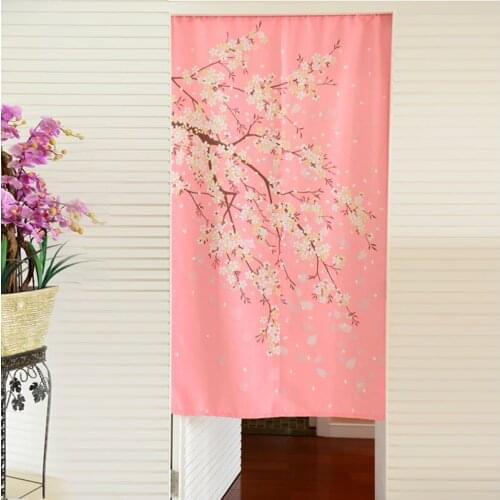 Nice Curtains morden The blossom door curtain partition fabric japanese style door curtain