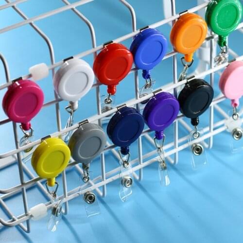 Easy pull buckle badge manufacturer ID buckle round easy pull badge epoxy metal buckle telescopic buckle