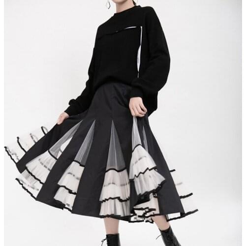 LiaoShiKeerQiaoWa High Waist Skirts For Women