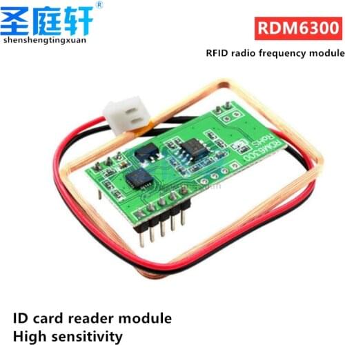 RFID Card ID Keyfob Reader Module for Arduino, UART, 125Khz, EM4100, RDM6300 (RDM630), 1pcs