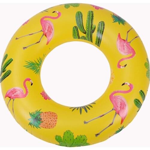 Adult Tropical Wind Inflatable Flamingo Swimming Ring Pvc Floating Bed Floating Row Lifebuoy Swimming Float Inflatables