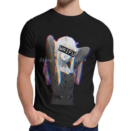 New Zero Two Waifu Japanese Anime T-shirt Men Cotton O-Neck Tshirt Harajuku Streetwear T Shirt Funny Tees