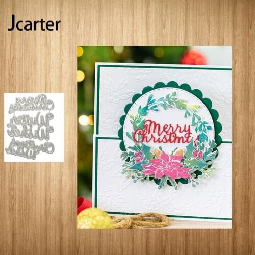 2021 New Arrival Merry Christmas Wishes Metal Cutting Dies Craft Scrapbook Handmade Diy Knife Mould Blade Punch Stencils Model