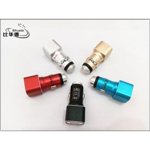 BIHUADE New Arrival 2-Port USB Car Charger Power Adapter Dual USB Car Charger Adapter 5V 2.1A+1A