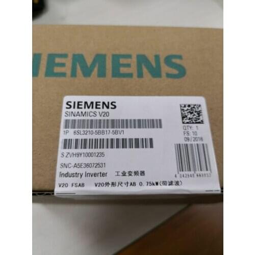 New Siemens 6SL3210-5BB17-5BV1 6SL3 210-5BB17-5BV1 SINAMICS V20 Basic Converter
