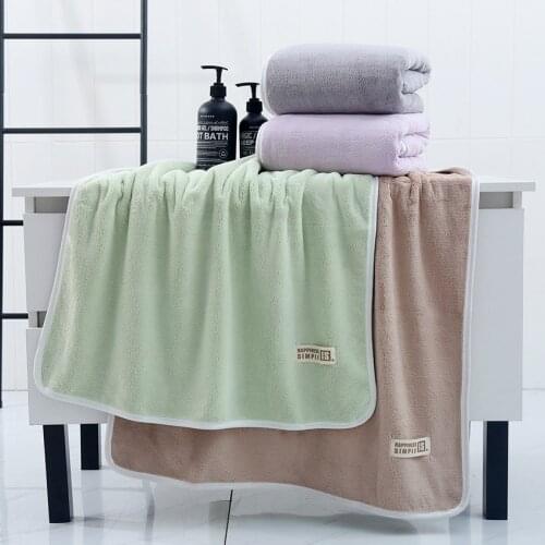 Solid Color Bath Towel Thicken Soft Absorbent Hair Towels Family Bathroom Hotel Adult Children Toalhas De Banho Toalla Playa