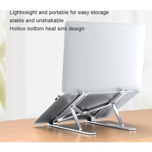 Portable Laptop Stand Aluminium Adjustable Notebook Stand For Macbook Pro Foldable Base Laptop Holder Computer Cooling Bracket