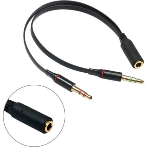Portable 3.5 Audio Earphone Cable Male To Female Transfer Headset Conversion Cable 1 To 2 Computer Earphone Audio Cable 2 Colors