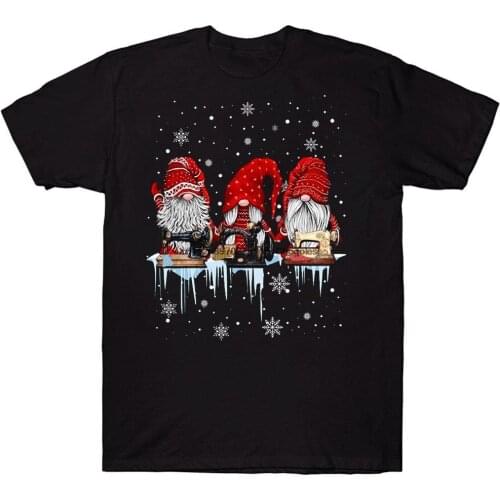 Funny Garden Gnomies Quilting Sewing Christmas T shirt