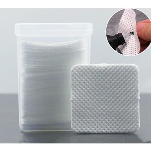 170pcs Eyelash Glue Remover Cotton Wipes Gel Nail Tips Polish Remover Cleaner Lint-Free Paper Pad Eyelash Make Up Tools