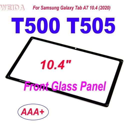 10.4” For Samsung Galaxy Tab A7 10.4 (2020) T505 T500 Touch Screen Front Glass Panel for T500 Touch Glass Lens Replacement