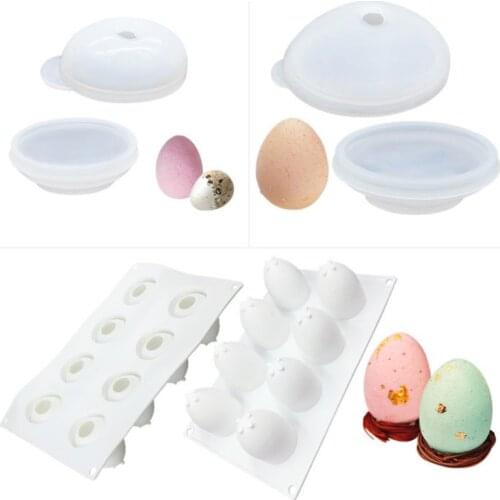 3D Easter Egg Baking Mold Silicone Mousse Cake Epoxy Resin Casting Pendant Molds