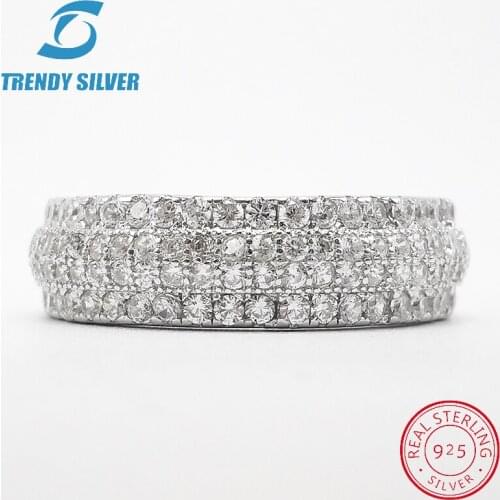 Rings With Cubic Zirkonia For Women Trendy Silver China