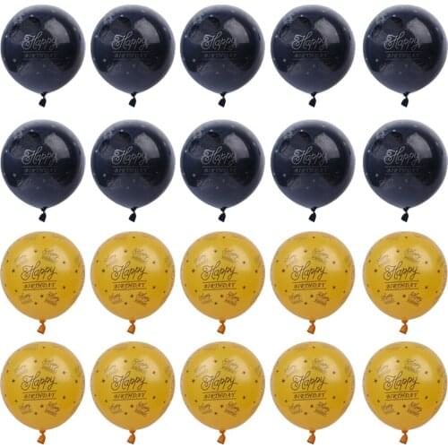 Pieces of 20 Happy Birthday Latex Air Helium Balloon Party Accessories Photo Prop 12