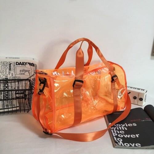 Large Capacity PVC Handbag 2021 Summer Clear Travel Totes Shoulder Bags PVC Top Handle Bags Fashion Big Torebka Damska