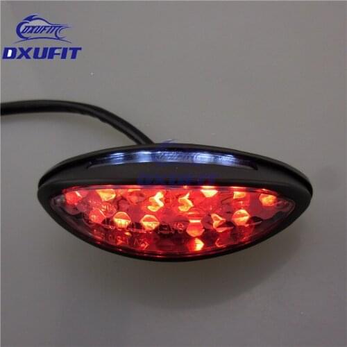 DXUFIT Motorcycle Rear Lights 12V LED dirt bike RED Tail Brake Light Accessories bike 10