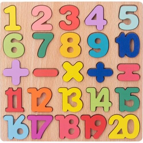 1-20 Numbers Colorful Wooden Educational Toy Set Preschool Learning Counting Board Math Toys for 3 4 5 Years Kid Toddler