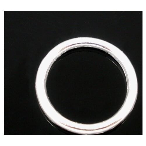 8SEASONS 100 PCs silver-color Soldered Closed Jump Rings 12x1mm Findings (B04272)