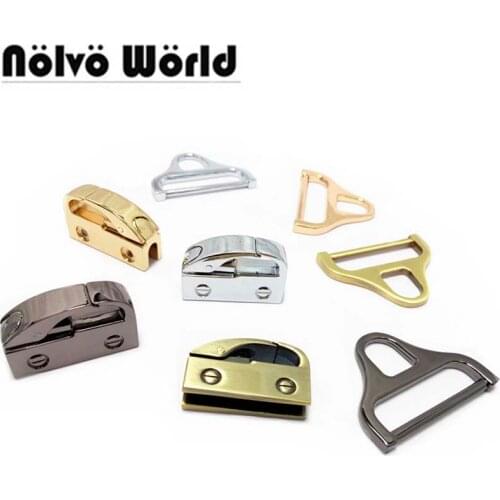 20sets 38mm buckle plus 35mm gusset clips 3 colors hardware bags clasp accessories for man handbag metal