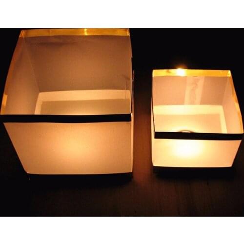 50 pcs 15CM Outdoor White Chinese Wishing Paper Lanterns Environmentally Water Floating Candle Lanterns For Festival And Washing