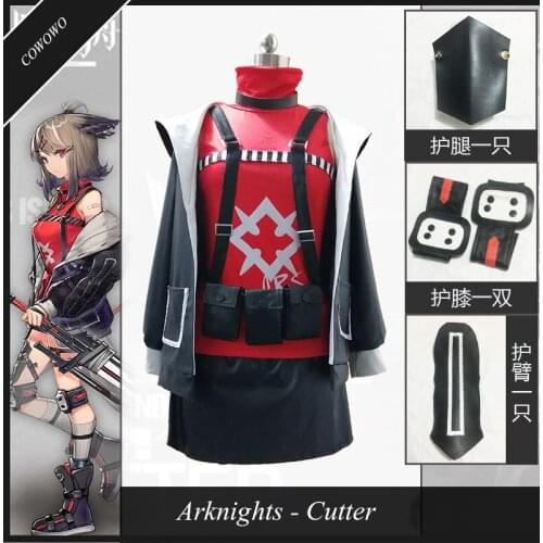 Anime! Arknights Cutter RHODES ISLAND Battle Suit Lovely Uniform Cosplay Costume Halloween Outfit Custom Any Size Free Shipping