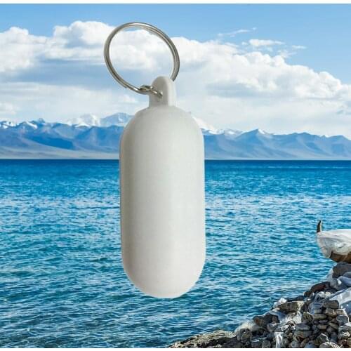 Keychain Buoyancy Key Ring Keychain Rowing Tool Tool Key Key Plastic Ring Metal Floating Buoy Navigation Ring Canal Keychai V3I2