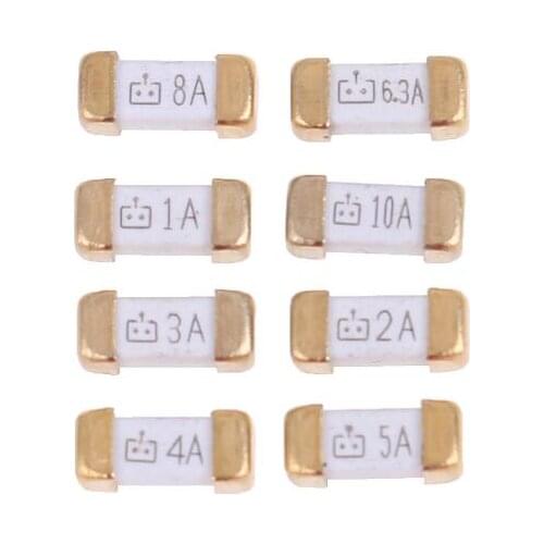 Gold 1808 125V 250V AC 0451 SMD Fast blow Fuse 0.5A 0.75A 1A 2A 3A 4A 5A 6.3A 8A 10A 12A 15A 500MA 750MA 2410 ultra-rapid fuses