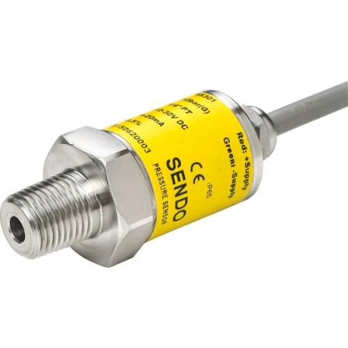 4-20mA pressure transmitter, 1/4 PT thread, 9.8 bar, 10 kgf/cm2(g) sealed gauge pressure, low cost, water and air application