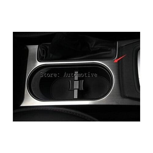 For Subaru Forester 2013 2014 2015 2016 2017 Stainless Steel Arm Box Water Cup Cover Trims 1pcs