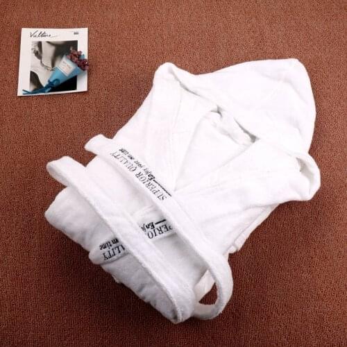 Women Bathrobe Winter Cotton Thick Robes Fleece Towel Plus Size Bathrobe Robes Women Sleepwear Loungewear Nightgown White Grey