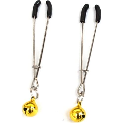 Sex Gold Bell Nipple Clip Flirting Tool Metal Clip Breast Bra Nipple Clamps Erotic Adults Toys Slave Bondage Sex Toys For Women
