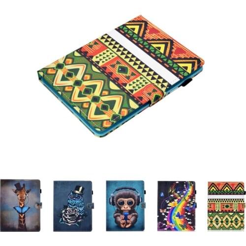 PU Leather Cartoon Universal Print Case for Amazon Kindle 4/5 Reader ONYX BOOX C67ML 6 Inch Ebook Protective Cover